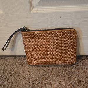 Patricia Nash Woven Tan Wristlet